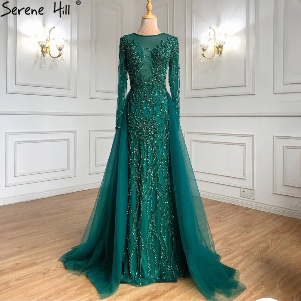 Serene Hill- Beaded Evening Gown